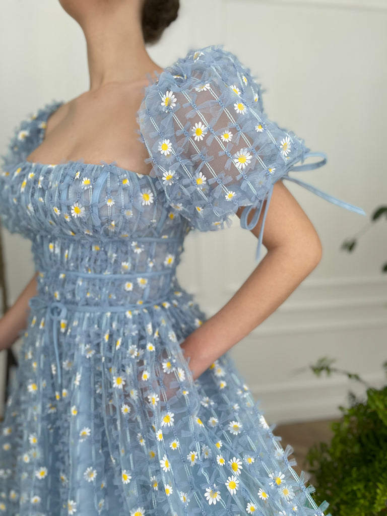 Baby Blue Daisy Dress | Teuta Matoshi